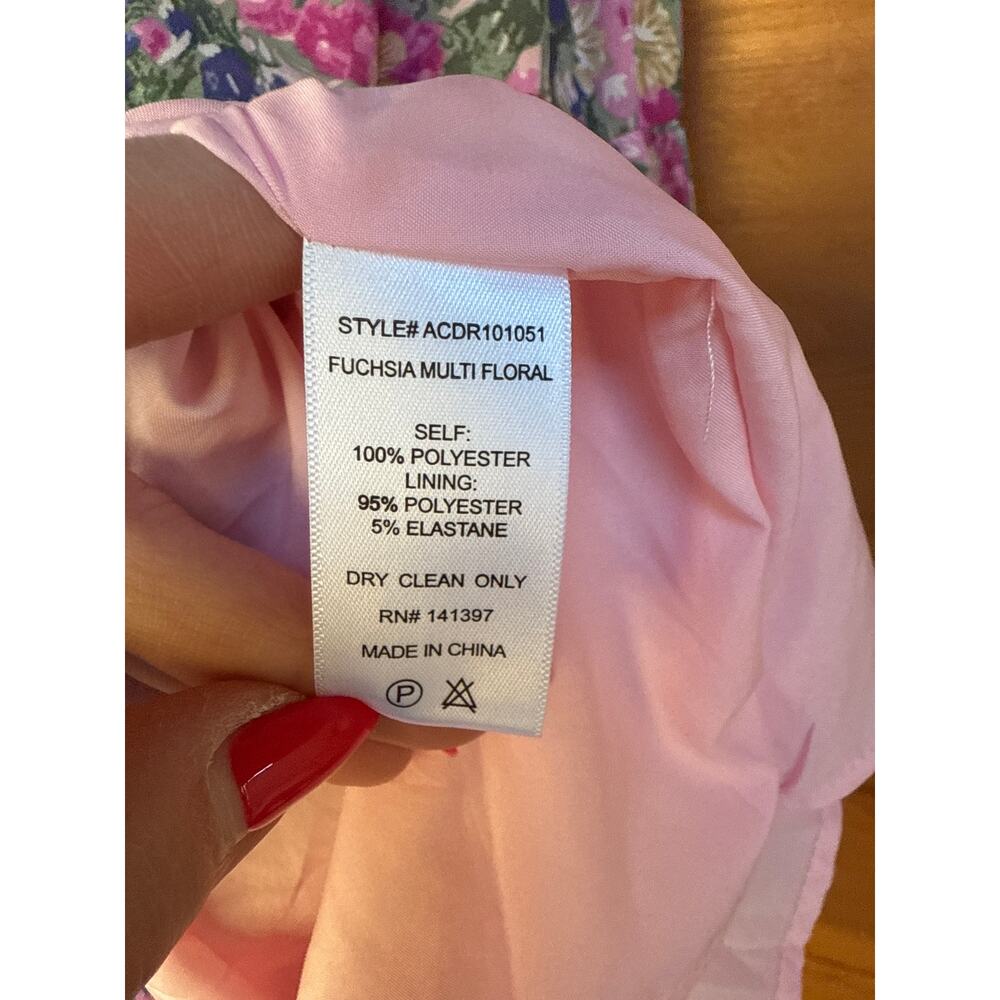 ASTR The Label Florentina Maxi Dress Floral Puff Sleeve Tiered Smocked Size XS - Picture 5 of 5